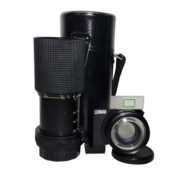Vivitar 52MM 70-210MM 1:45 MC Lens & Lenmar Telephoto Lens With Case Pre-owned - Picture 1 of 8